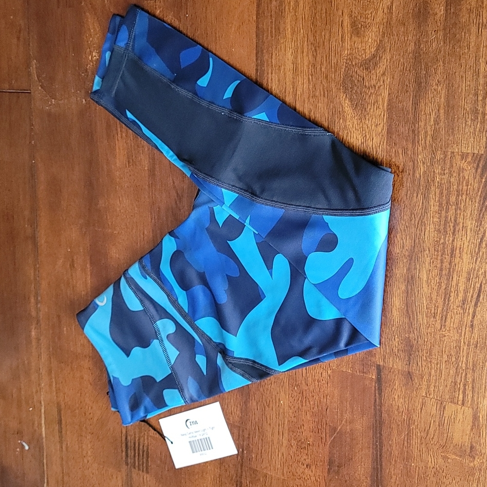 NWT Zyia Navy Camo Mesh Light n Tight Hi-Rise 7/8 24" (2)